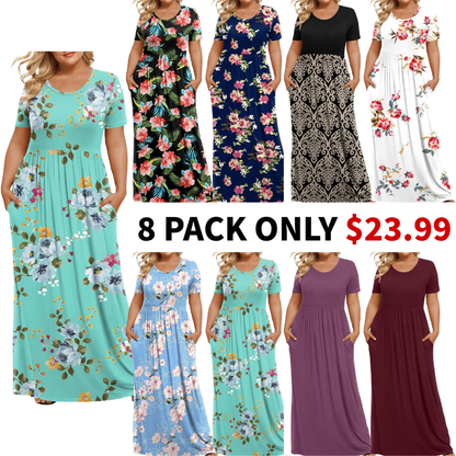 🔥Summer Best Seller🔥Women's Plus Size Maxi Dresses for Curvy