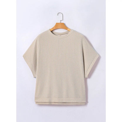 Women's Loose Knit Crew Neck Tunic Top