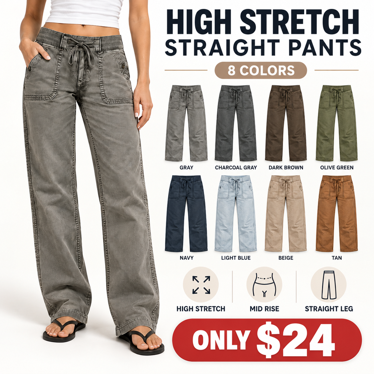 ⚡FINAL SALE⚡ women-s-high-stretch-mid-rise-straight-pants