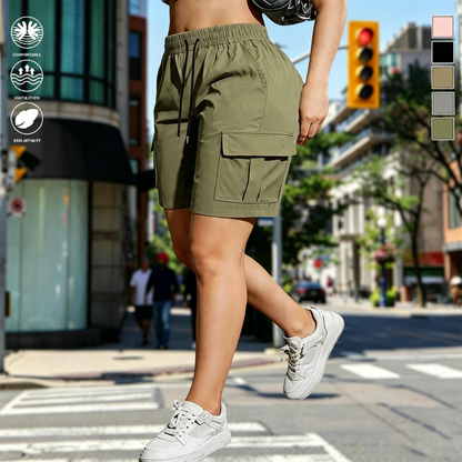 【LAST DAY SALE】Women's outdoor cargo shorts—multi-pocket design