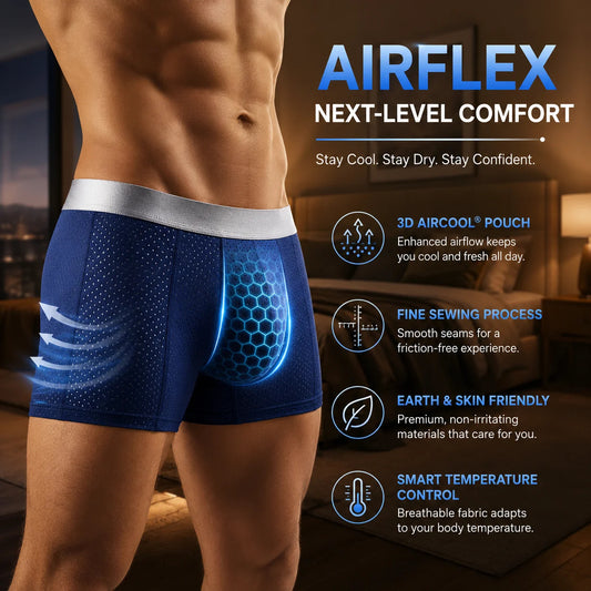 🔥2026 HOT SALE 🔥Premium Leakproof IceSilk Mesh Men's Boxer-180 Days free return