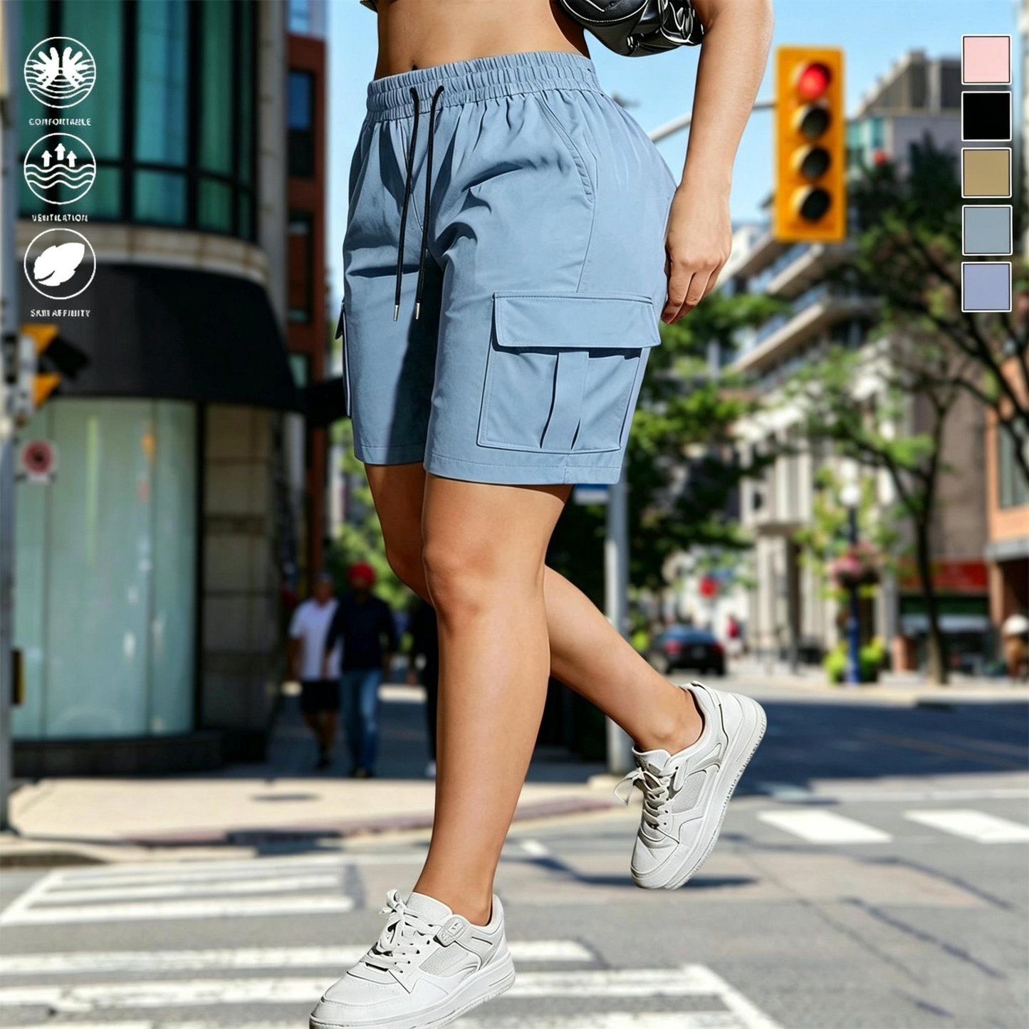 【LAST DAY SALE】Women's outdoor cargo shorts—multi-pocket design