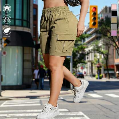 【LAST DAY SALE】Women's outdoor cargo shorts—multi-pocket design