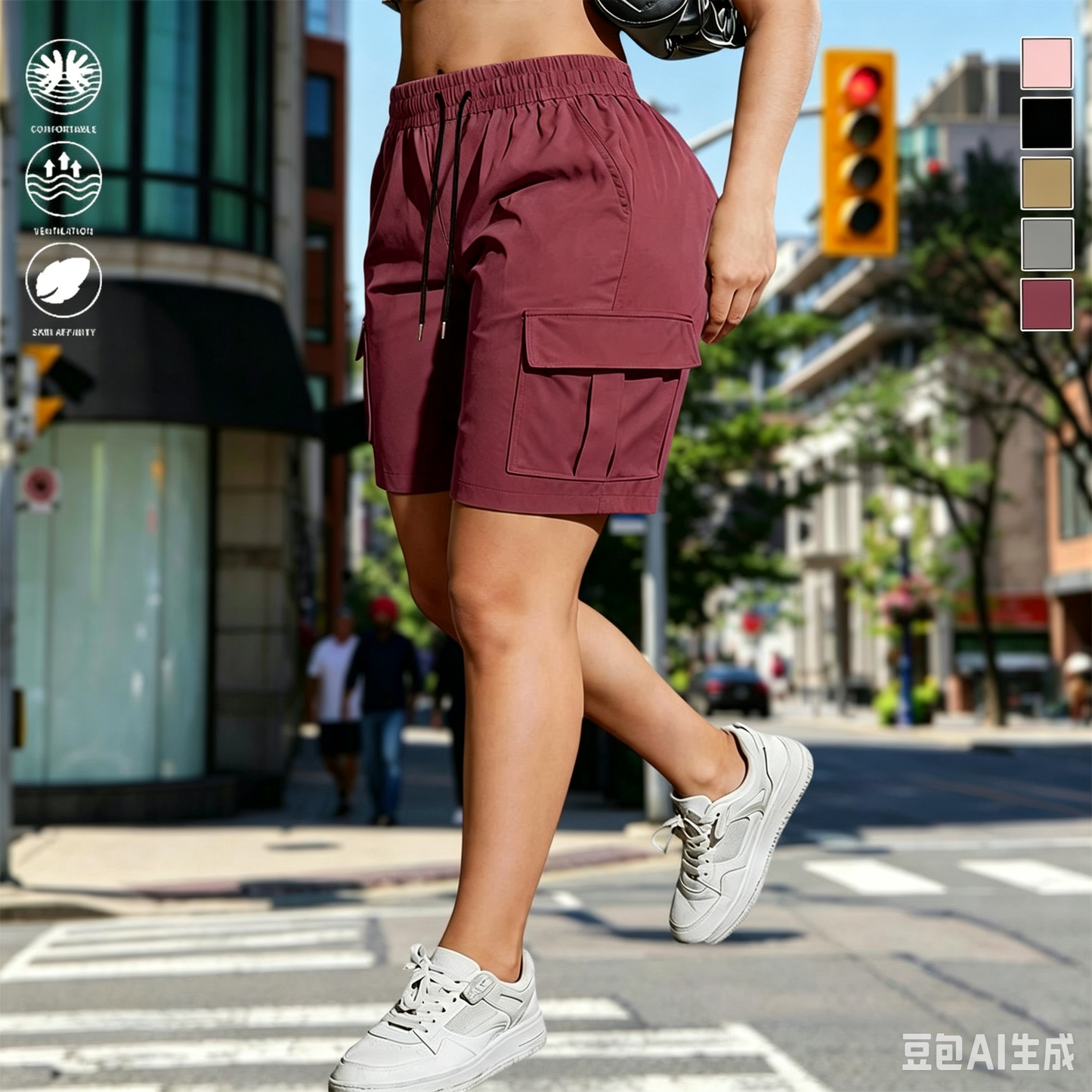 【LAST DAY SALE】Women's outdoor cargo shorts—multi-pocket design