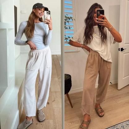 Elasticated Harem Palazzo Pants