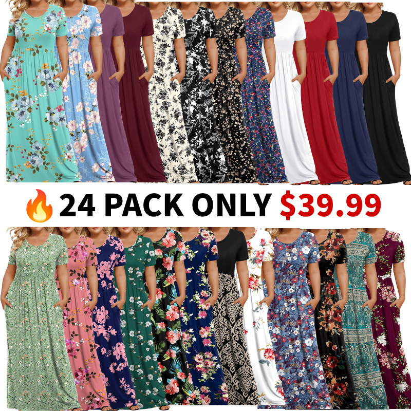 🔥Summer Best Seller🔥Women's Plus Size Maxi Dresses for Curvy