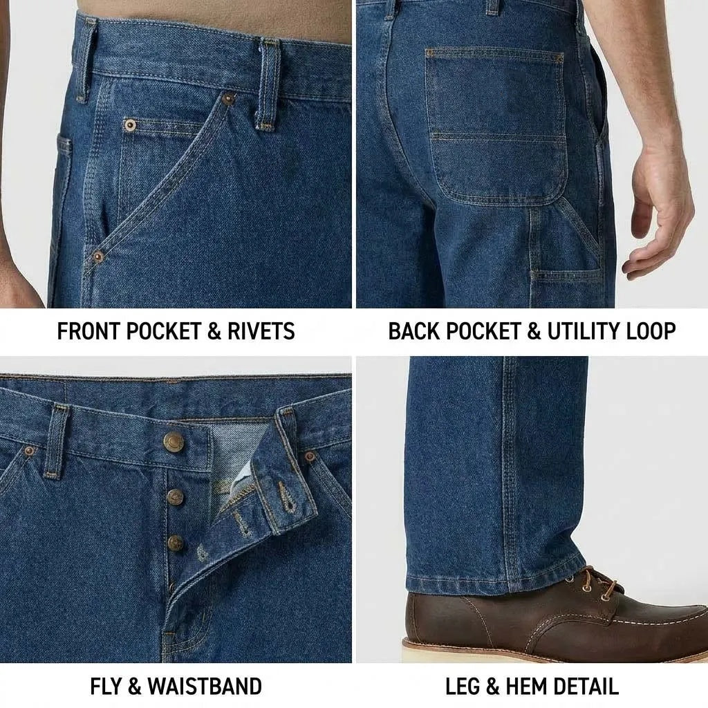 Ends at Midnight ! Men's Flex Relaxed Straight Work Pants Rigby Pant