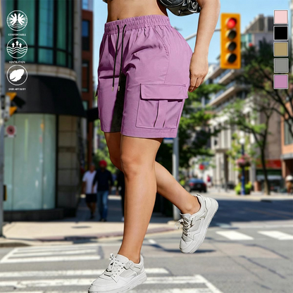 【LAST DAY SALE】Women's outdoor cargo shorts—multi-pocket design